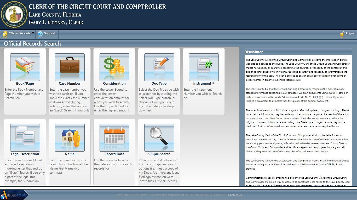 Records Search - Lake County Clerk